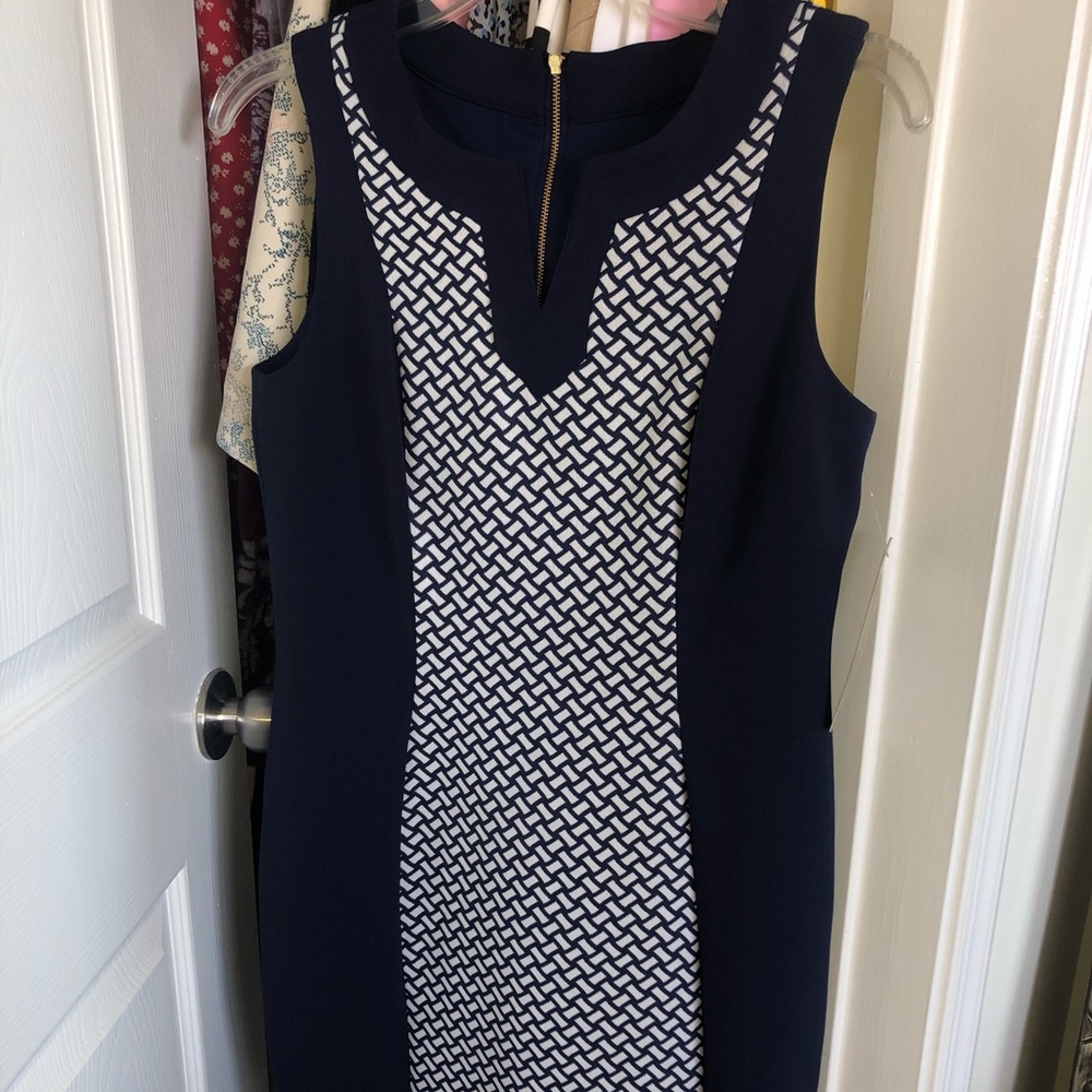NWT TAHARI Jacquard Sheath Dress (Petite)